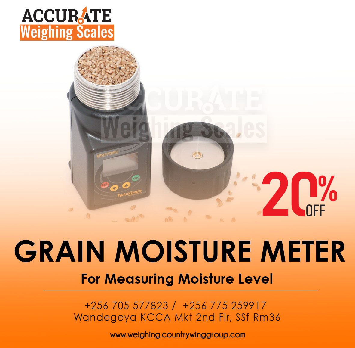 Dramniski Grain Moisture Meters With A Jug In Store Kampala Pundas