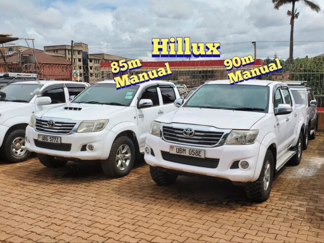 Toyota Hilux at 85m and 90m (Manual)