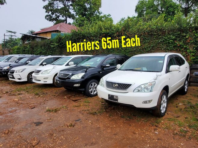 New Toyota Harriers at 65000000 each