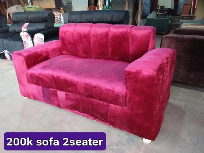 maroon 2 seater sofa set