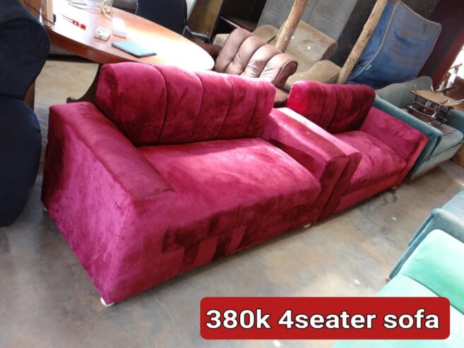 Reddish 4 seater sofa set