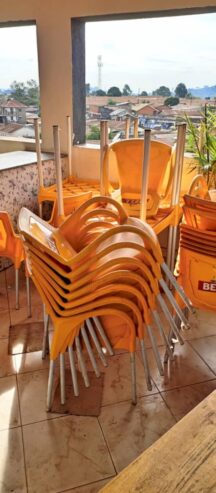 Yellow BELL bar chairs