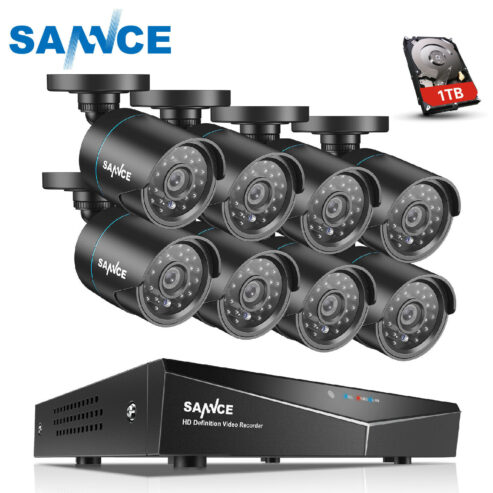 SANNCE 1080P HDMI HD-TVI 8CH / 4CH DVR IR CUT CCTV SECURITY