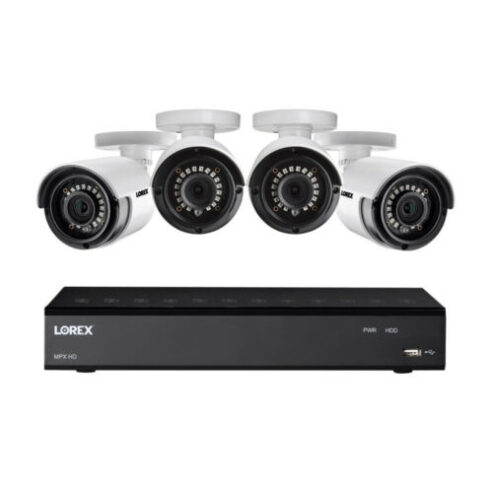 LOREX HD SECURITY CAMERA SYSTEM WITH DVR AND FOUR 1080P BULL