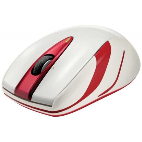 Logitech 910-002686 M525 Wireless Mouse – White and Red