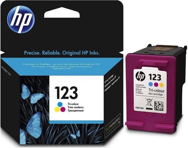 HP 123 Tri-color Ink Cartridge Cyan/Magenta/ Yellow