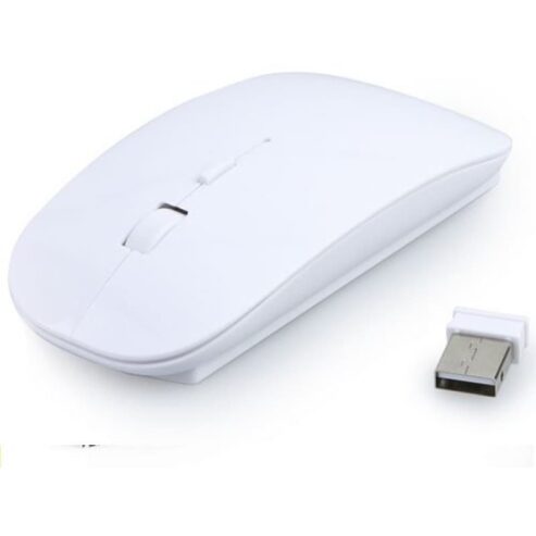 2.4G Wireless Ultra-Thin Optical Mouse White for Laptop Note