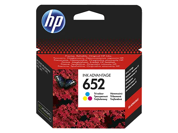 HP 652 Tri-Colour Original Ink Cartridge (F6V24AE)
