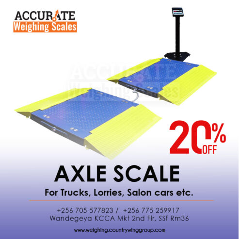 axle car scales with double in and out ramps