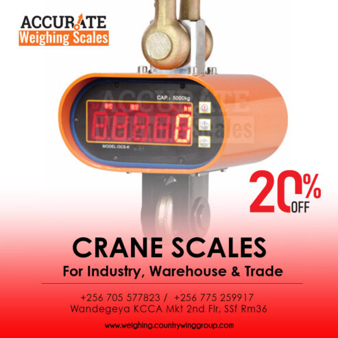 Crane weighing scale with kilogram (kg) and pounds (lb) unit