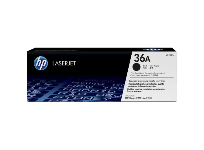HP 36A Black Original LaserJet Toner Cartridge (CB436A