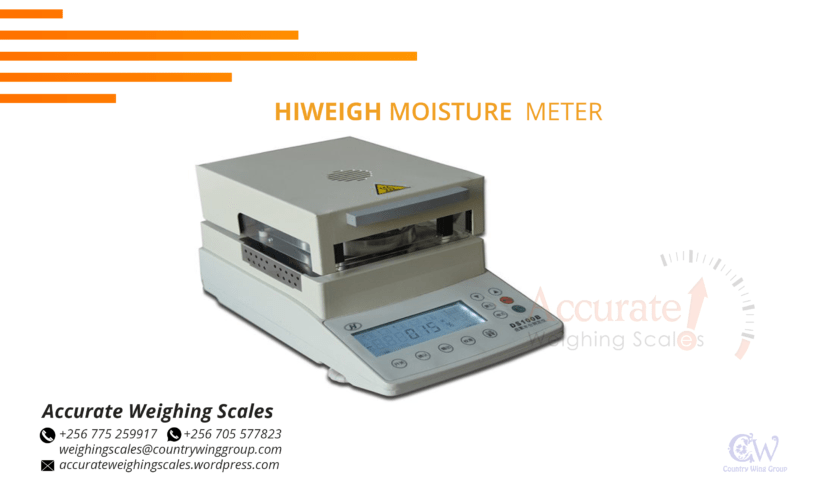 Digital grain moisture meter with temperature range