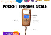 Luggage weighing scales with switch function indicators