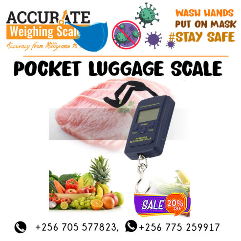 Luggage weighing scales with switch function indicators