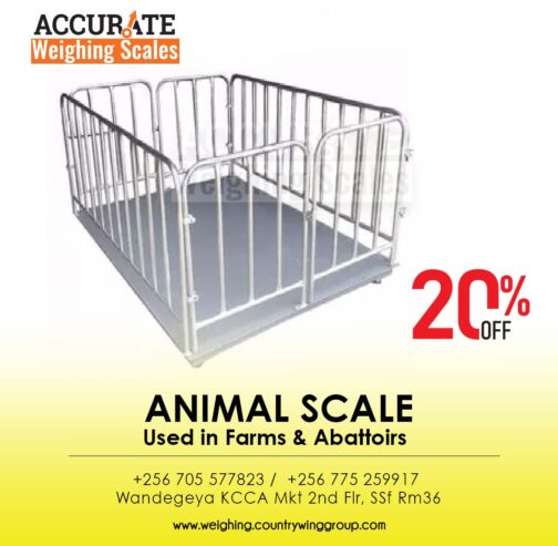 Portable animal weighing scale with 150kg maximum capacity