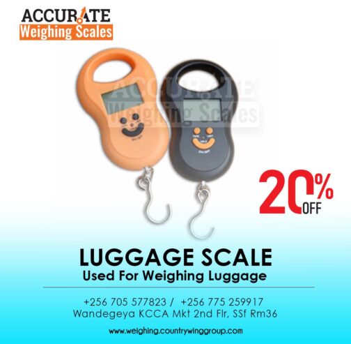 Light duty digital luggage weighing scale with a display