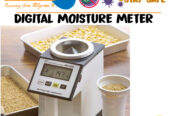 Grain moisture meter equipment with low battery indicator