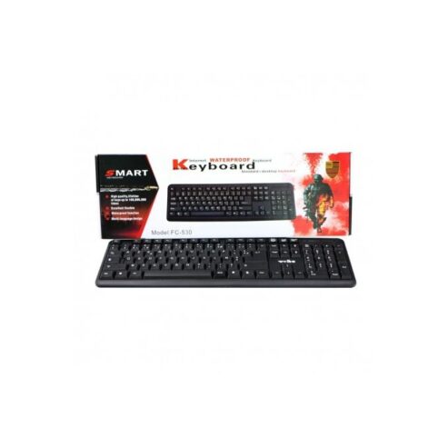 Smart FC-530 Waterproof Internet USB Keyboard – Black
