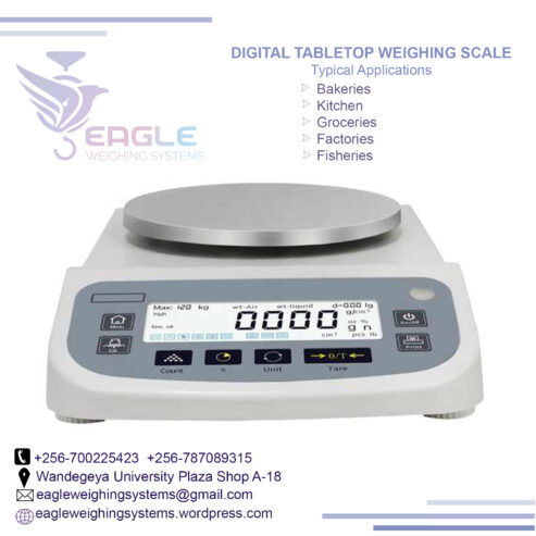 Stainless steel material table top weighing scales in Mukono