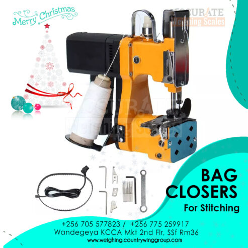 Portable thread sewing bag closure machine in Kampala