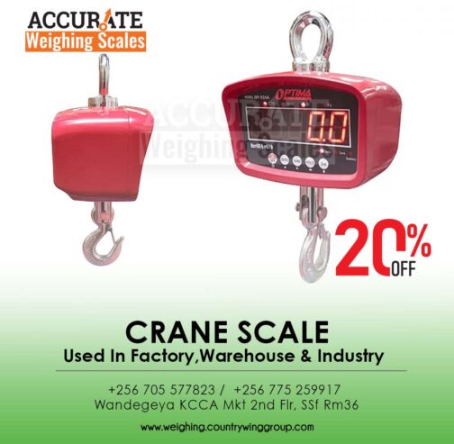 Crane weighing scale with kilogram (kg) and pounds (lb) unit