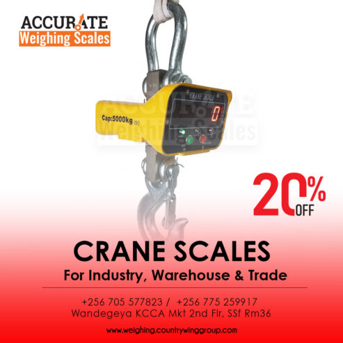 Crane weighing scales with durable one-hour batteries