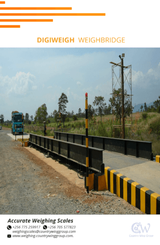 Temporary vehicle weighbridge with external display monitor