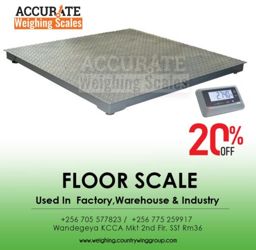 Heavy duty floor platform weighing scales for measuring stee