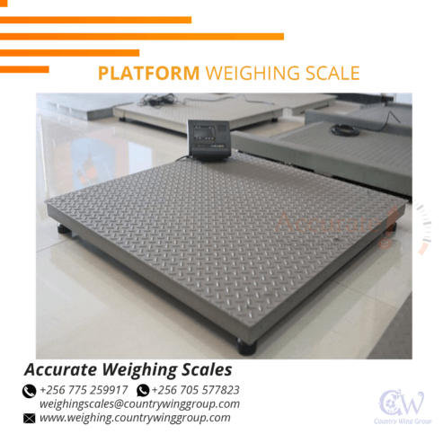 Affordable checkered heavy-duty platform weighing scales