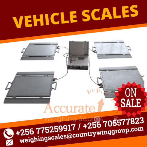 Underground weighbridge car scales with concrete blocks