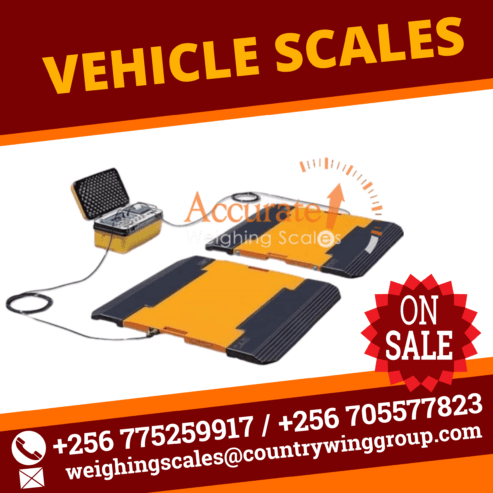 Temporary vehicle weighbridge with external display monitor