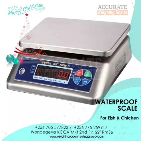 Waterproof weighing scale with load cell protection