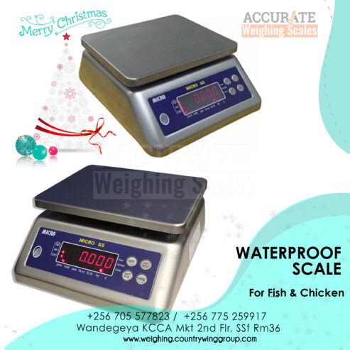 Waterproof weighing scale with transparent dust cover