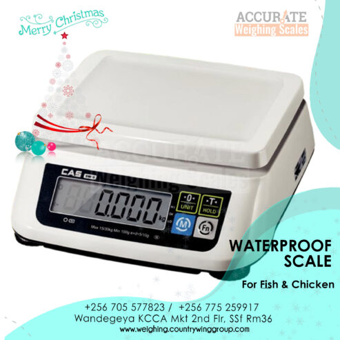 Table top weighing scale with optional internal calibration