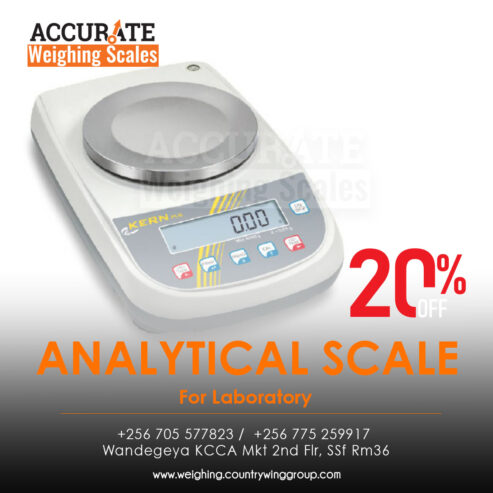 Digital laboratory analytical scale balance at supplier shop