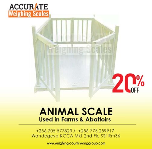 Portable animal weighing scale with 150kg maximum capacity