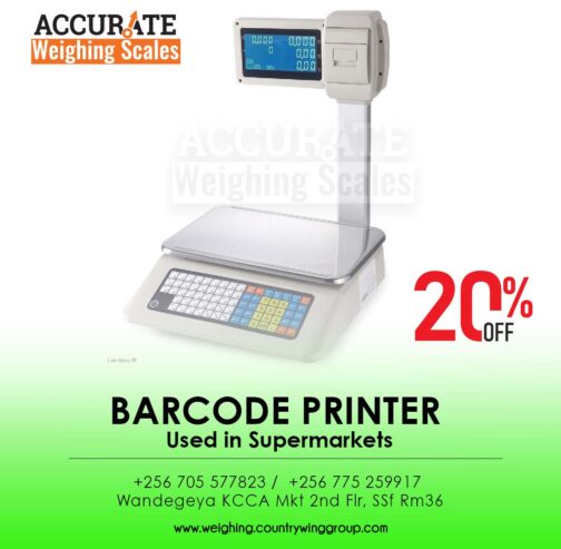 Barcode printer scale with money change function