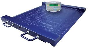 Electronic floor weighing scale