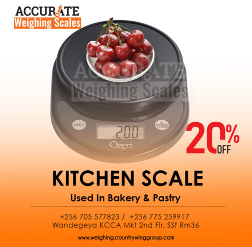 Electronic kitchen table top weighing scales with LCD back