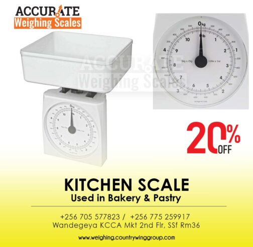 Calibration Kitchen weighing scales with a stamp