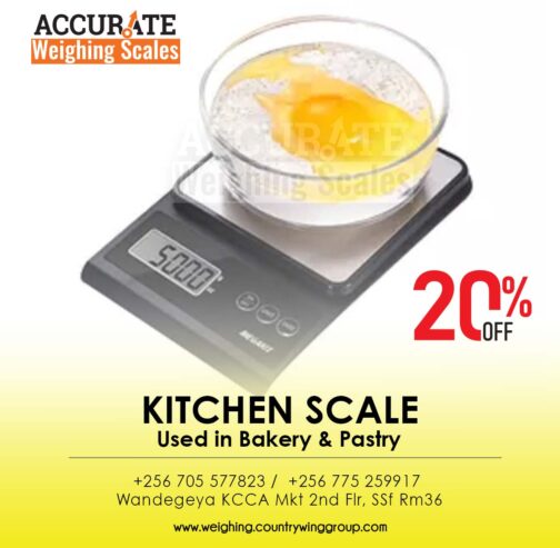 Table top kitchen scale with optional internal calibration