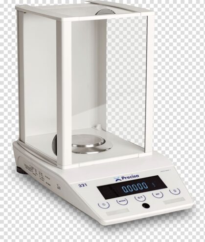 Digital analytical balance with initial and final readings