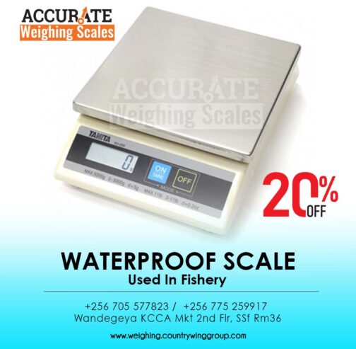 Water resistant table top weighing scales for industrial use