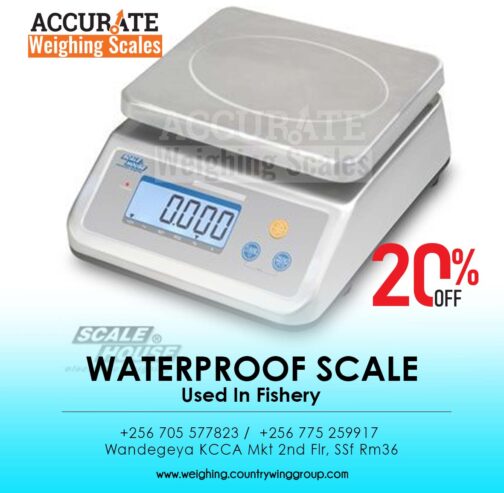 Waterproof weighing scale with transparent dust cover