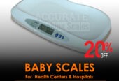 Baby weighing scales of high accuracy and consistency