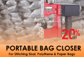 Single needle machine for closing of all kinds of filled bag