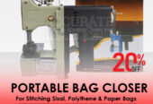 Standard needle thread double locked bag closing machine