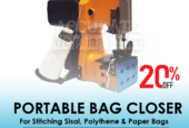 two thread double locked chain stitch bag closer machine