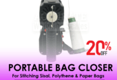 two thread double locked chain stitch bag closer machine