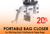 Standard needle thread double locked bag closing machine